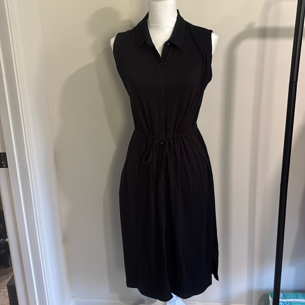 Eileen Fisher Drawstring button down dress